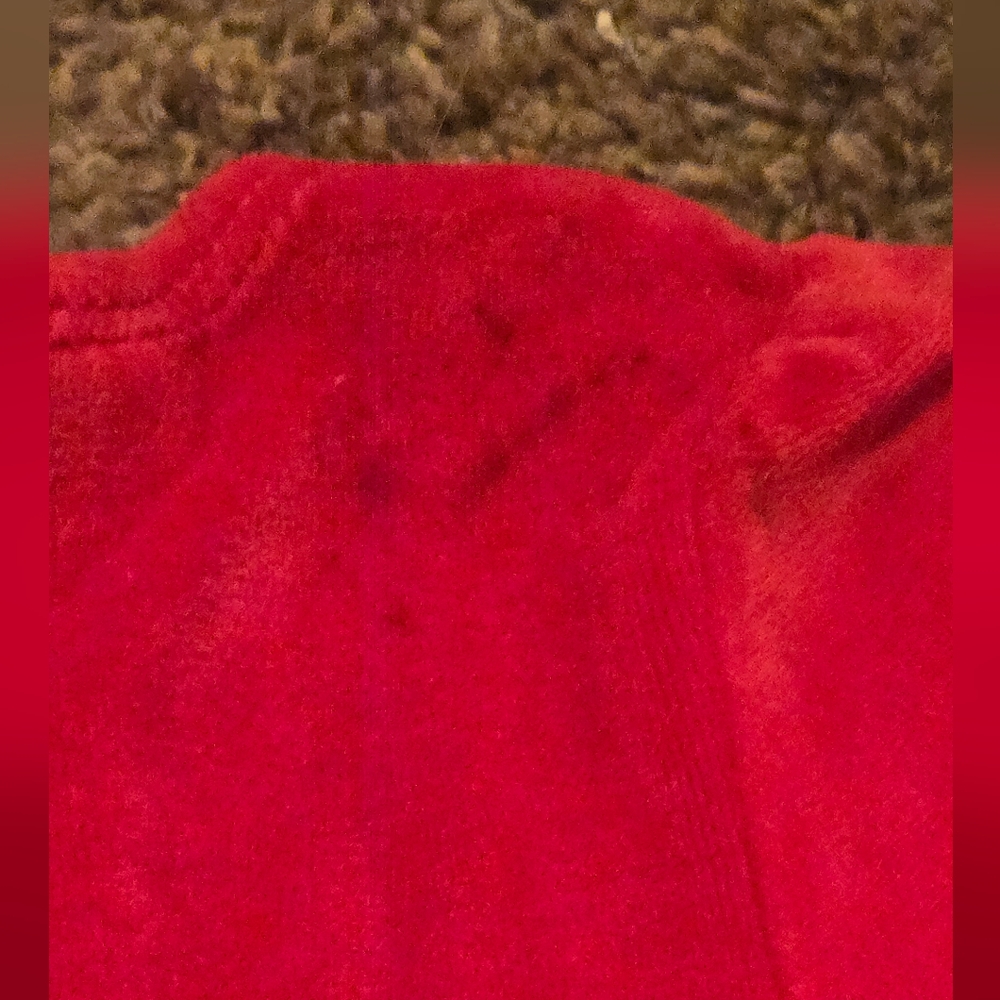 HOST PICK!🎉🎊 Miniwear Red Velvet Holiday DressGlitter Buckle Sz18mo - Picture 7 of 9
